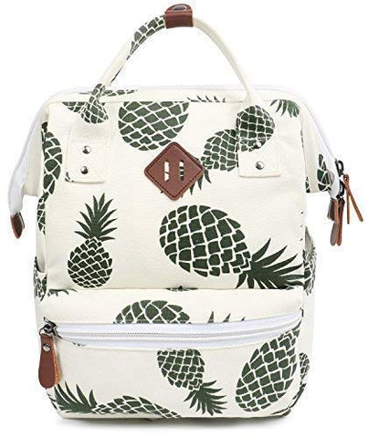 FITMYFAVO Stylish Doctor Style Multipurpose School Travel Backpack for Men Women - Pineapple