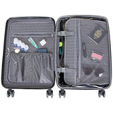 Kenneth Cole Reaction Women's Madison Square Hardside Chevron Expandable Luggage, Black, 20-Inch Carry On