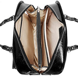 Siamod San Martino 35305 Black Leather Ladies’ Detachable-Wheeled Laptop Case