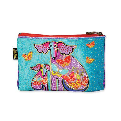 Laurel Burch Dog Tales Cosmetic Bag (Turquoise)