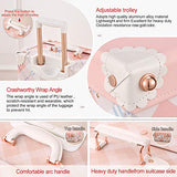 Unitravel Retro Rolling Suitcase Lightweight PU Trunk Luggage for Women