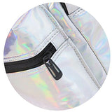 Tinksky Girl'S Sliver Holographic Laser Pu Leather School Backpack Travel Casual Daypack