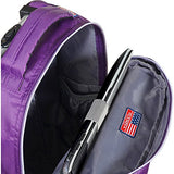 Olympia Usa Melody 19" Rolling Laptop Backpack (Purple)
