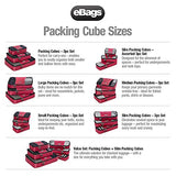 eBags Packing Cubes for Travel - 4pc Classic Plus Set - (Black)