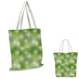 Abstract canvas messenger bag Circular Round Shaped Inner Geometric Eco Wavelength Illustration