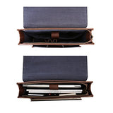 ECOSUSI Laptop Messenger Bag for Women Vintage PU Leather Briefcase Satchel Purse with 13 inch