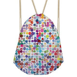 Bigcardesigns Drawstring Backpack Sport Sack Bag Spots Colorful