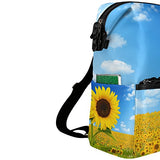 Colourlife Beautiful Sunflowers Stylish Casual Shoulder Backpacks Laptop School Bags Travel