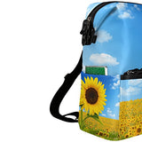 Colourlife Beautiful Sunflowers Stylish Casual Shoulder Backpacks Laptop School Bags Travel