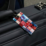 London England Britain Bridge Tile Collage Luggage ID Tags Cards Set of 2