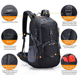 G4Free Black Hiking Backpack Backpacking Backpacks with Rain Cover Waterproof Bladder for Men