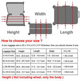 Hojax Washable Luggage Cover Spandex Suitcase Cove Protective Bag Fits 26-28 Inch Luggage White Eye