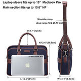 Banuce Mens Waterproof Nylon and Faux Leather 14 Inch Laptop Briefcase Messenger Bag Business