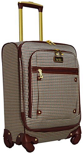 Nicole Miller New York Coralie Collection 20" Carry On Expandable Upright Luggage Spinner (20 in, Taylor Brown Plaid)