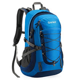 Gonex Updated 35L Hiking Backpack, Camping Outdoor Trekking Daypack, Waterproof and Backpack Cover Included (Blue)