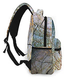 Multi leisure backpack,Double Exposure Of Trees At Woods And Cut Tre, travel sports School bag for adult youth College Students