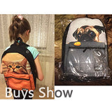 Freewander Personalized Casual Backpack Canvas Animal Printing School Book Bag