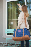 Viv&Lou High Fashion Print Weekender Bag (Blank, Charlie Navy Dots)