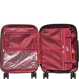 Olympia Usa Vortex 24" Expandable Hardside Checked Spinner Luggage (Icy Blue)