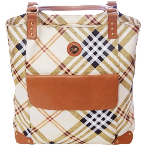 Jill-E Designs E-Go Tote (Tan Plaid)