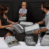 Packing Cubes Travel Set 7Pc 2 Large Cube Organizer Laundry Shoe & Toiletry Bag