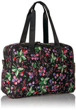 Vera Bradley Women's Iconic Deluxe Weekender Travel Bag-Signature, Winter Berry, One Size