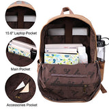 School Backpack,AUGUR Vintage Casual Canvas Backpack Travel Hiking Rucksack for Men Women