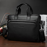 Bison Denim Genuine Leather Briefcase Messenger Bag Shoulder Cross-Body Bag Laptop Business Bag For
