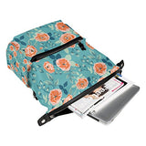 Colourlife Pink Roses Stylish Casual Shoulder Backpacks Laptop School Bags Travel Multipurpose