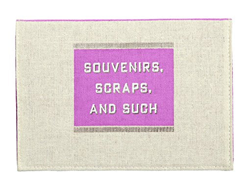 C.R. Gibson Canvas Travel Receipt Holder Souvenirs, Magenta, One Size