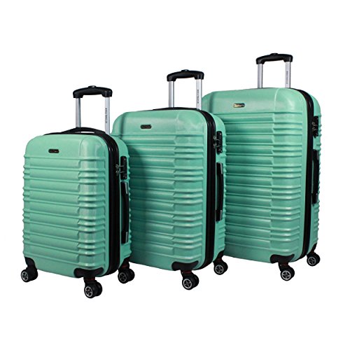 World Traveler California Ii 3-Piece Hardside Tsa Spinner Luggage Set, Mint