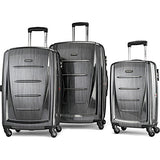 Samsonite Winfield 2 Fashion 3-Piece Spinner Set - Charcoal with Accessory Kit