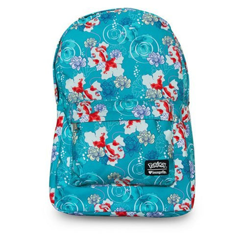 Pokemon Goldeen Lotus Flower Print Backpack