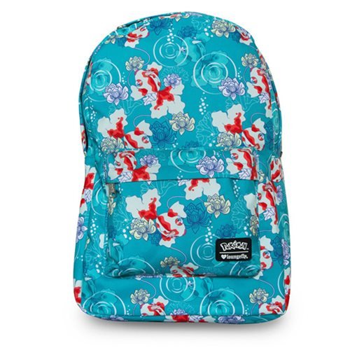 Pokemon Goldeen Lotus Flower Print Backpack