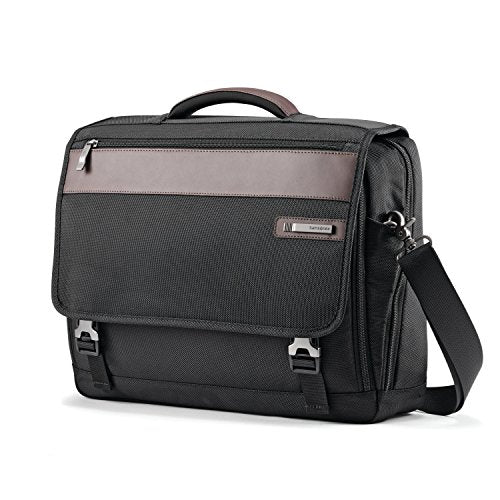 Samsonite Kombi Flapover Briefcase, Black/Brown