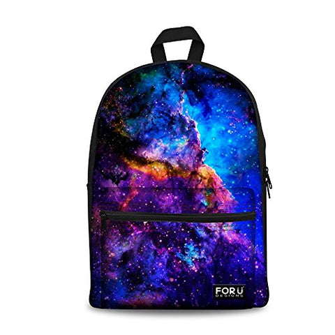 Freewander Galaxy Personalized School Backpack Primary School Canvas Book Bags (C0164J)