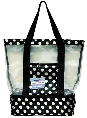 Tempamate Insulated Tote Bag, Black/White Dots, One Size