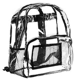 Heavy Duty Clear Backpacks for School Bookbag Stadium Approved Transparent Bag