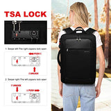 Modoker Briefcase Laptop Backpack, 17.3 Inch Laptop Bag for Men Women, Extra Large Business Travel Carry on Backpack, TSA Friendly, Black