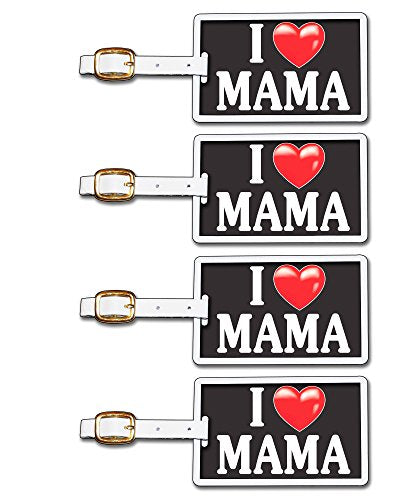 Tag Crazy I Heart Mama Four Pack, Black/White/Red, One Size