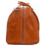 Floto Venezia Duffle Olive (Honey) Brown Italian Leather Weekender Travel Bag