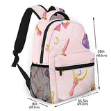 KAMIZE Sai_lor Moon Backpacks, Printed Travel Leisure Laptop Bags Lightweight Waterproof College School Bags
