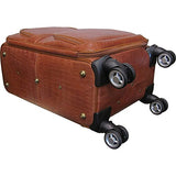 The Set Of Classic Dark Brown Amerileather Traveler Croco Print 3 Piece Luggage Set