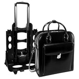 Mckleinusa La Grange 96495 Black Leather Vertical Detachable-Wheeled Ladies' Briefcase