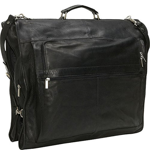David King Leather 42" Deluxe Garment Bag In Black