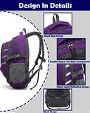 ProEtrade Backpack Daypack for School College Laptop Travel, Computer Bookbag Bag with USB Charging Port Anti Theft Laptop Compartment Fits 15.6 Inch Notebook, Gifts for Men & Women (Purple)