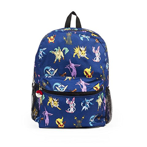 Pokemon Evee Evolution 16" Blue Backpack
