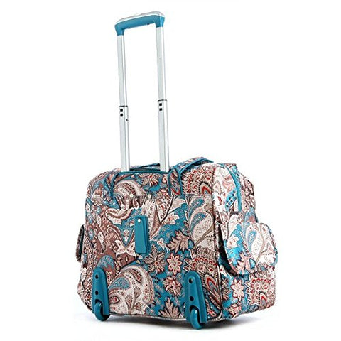Olympia Deluxe Fashion Rolling Overnighter, Duffel Bag in Paisley