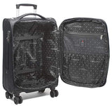 Dejuno Cirrus Lightweight Nylon 3-Piece Spinner Luggage Set-Black