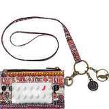 Sakroots Artist Circle ID Lanyard (Petal Pink Flower Blossoms)